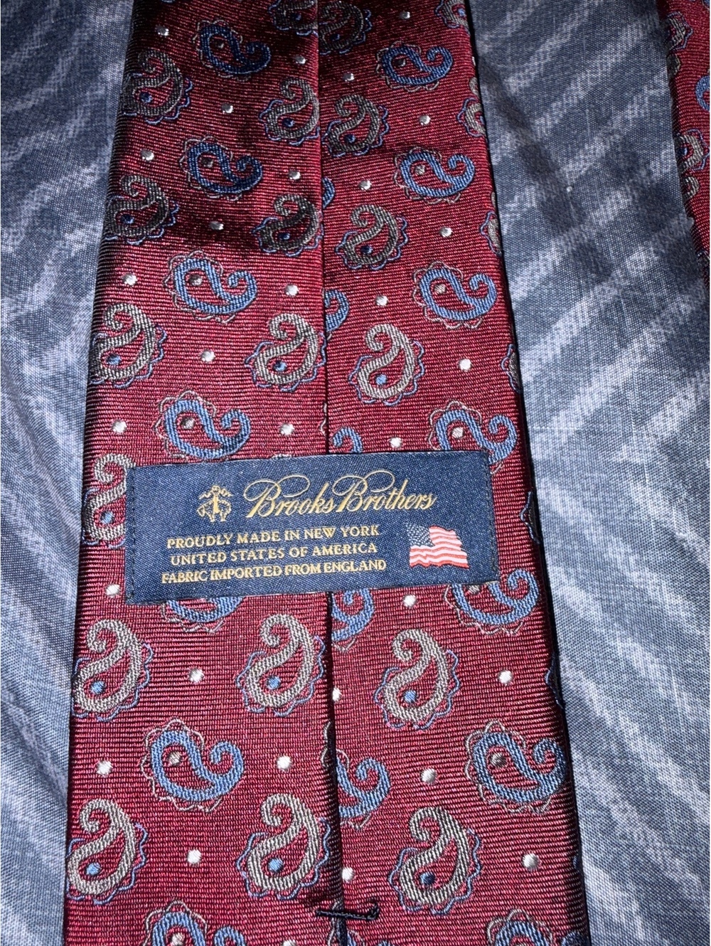 Brooks Brothers Men's Burgundy Paisley Silk Tie